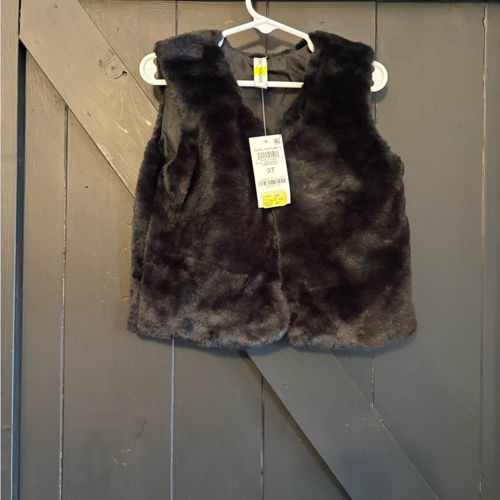 Epic Threads Dark Gray Faux Fur Vest